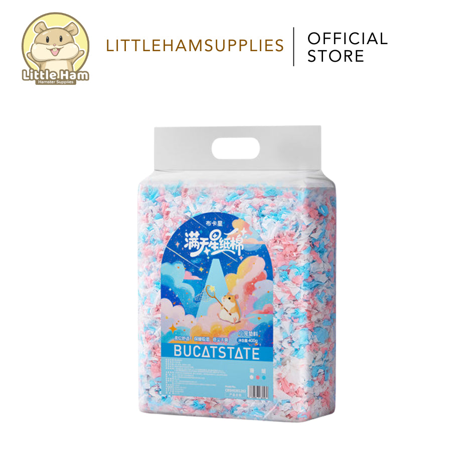 BUCATSTATE Natural Pulp Paper Beddings For Small pets High Absorbent