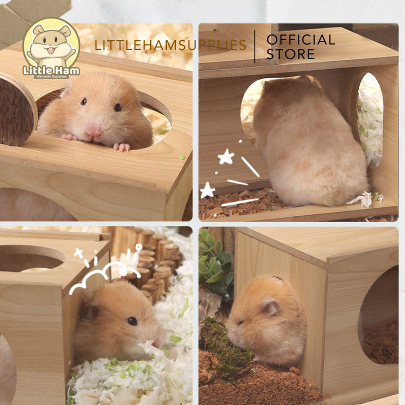 Tafit Crab Wooden Peeping Hideout for small pets