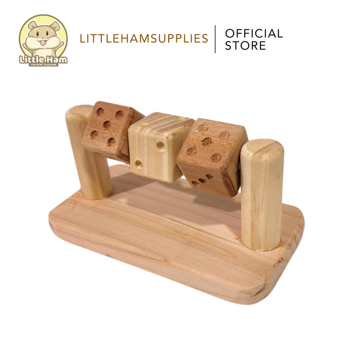 Wooden Chew Dice Enrichment Toy for small pets