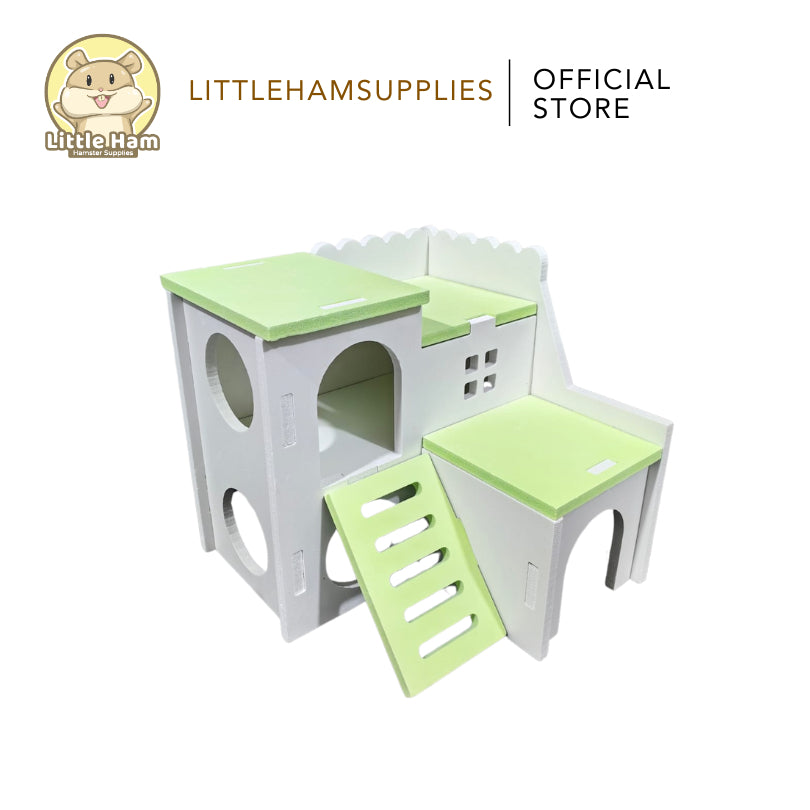 Hamster Mini House Hideout with 2nd Level for Dwarf Hamsters