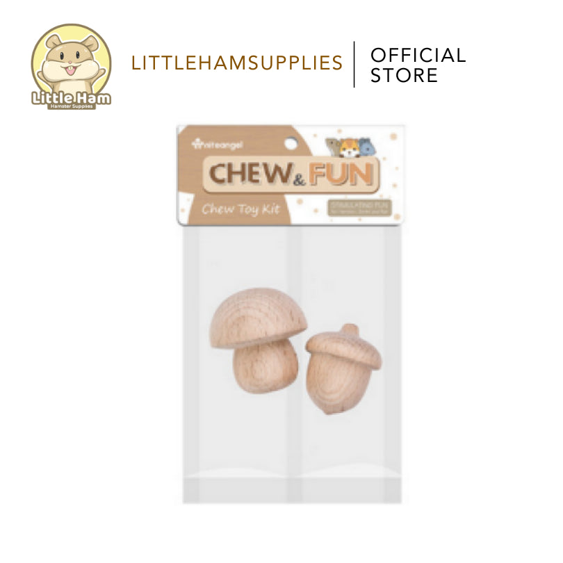 Niteangel Wood Mushroom  Chew Toy and Cage Decoration