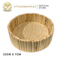 Wooden Round Dish  Ultra Big 23cm for small pets
