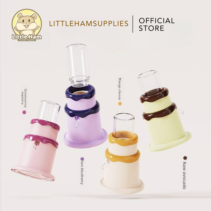 TAFIT Cake Cute Drinking Water Bottle Holder Set w/ PET material for small animal and Hamster