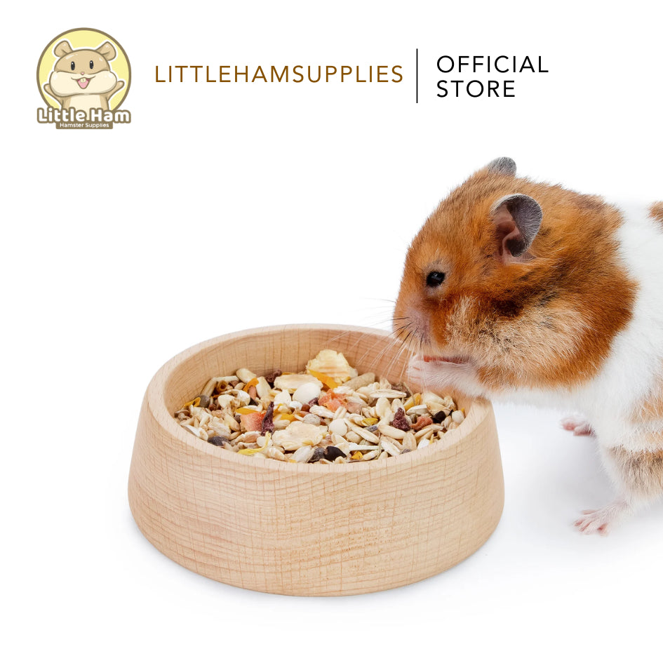 Niteangel High Quality Wood Food Dish Feeding Bowl Hamster Gerbils Mice & Small Rodent Pet