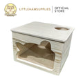 LittleHam Wooden Sand Box for Small Pets Bear Design