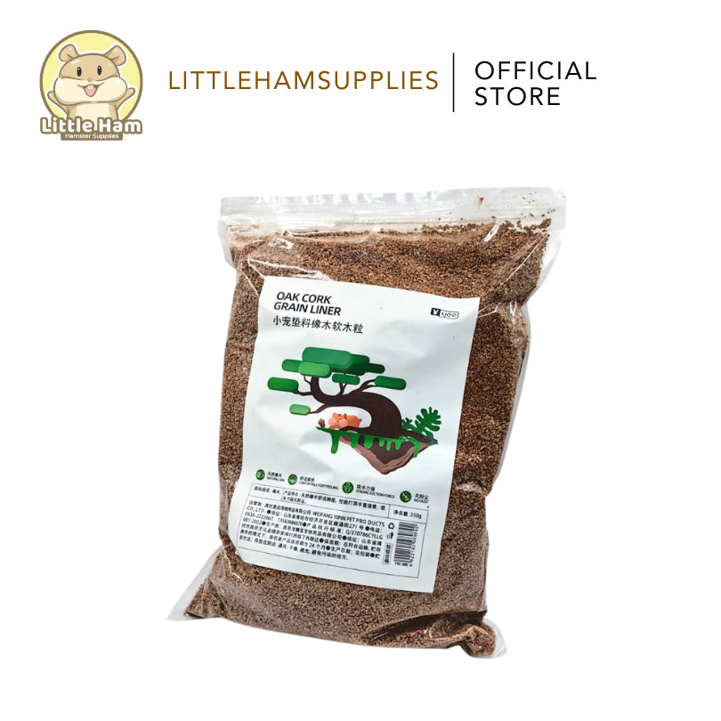 YEE Oak Cork Grain Liner Substrate for Cage Landscape for Small Pets 350g [LIMITED]