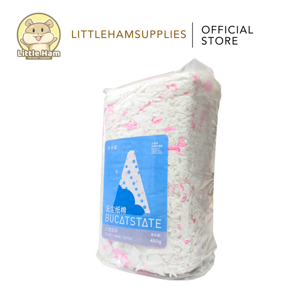 Bucatstate Small Animal Soft Paper Beddings White / Blue / Pink / Violet 450G
