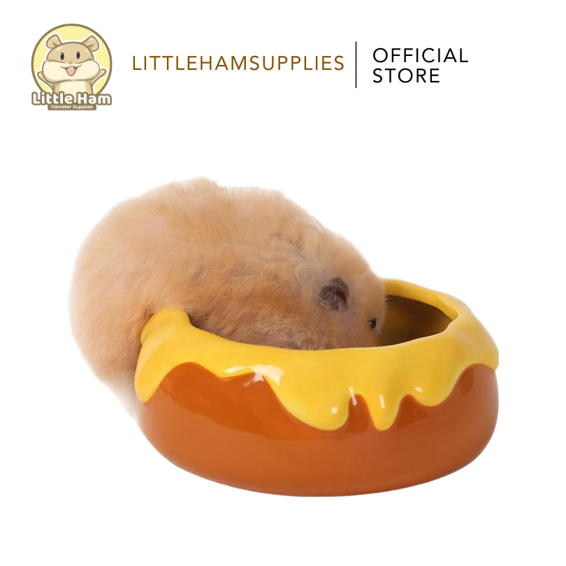 Tafit Cute Colored Pudding Cake Ceramic Bowl Big Sand Dish / Food Dish Feeding Hamster & Small Pets