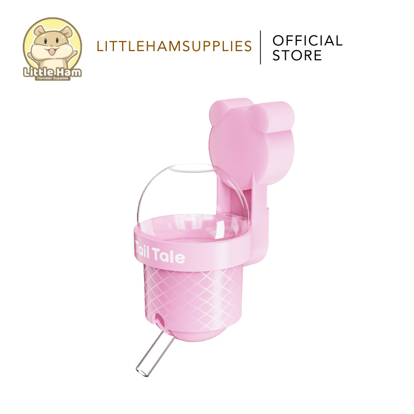 TAFIT- Tail Tale - Ice Cream Cone Water bottle w/ Magnet Hook for Small Animal Pet and Hamster