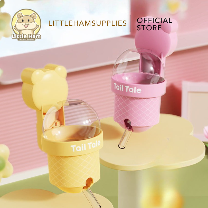 TAFIT- Tail Tale - Ice Cream Cone Water bottle w/ Magnet Hook for Small Animal Pet and Hamster
