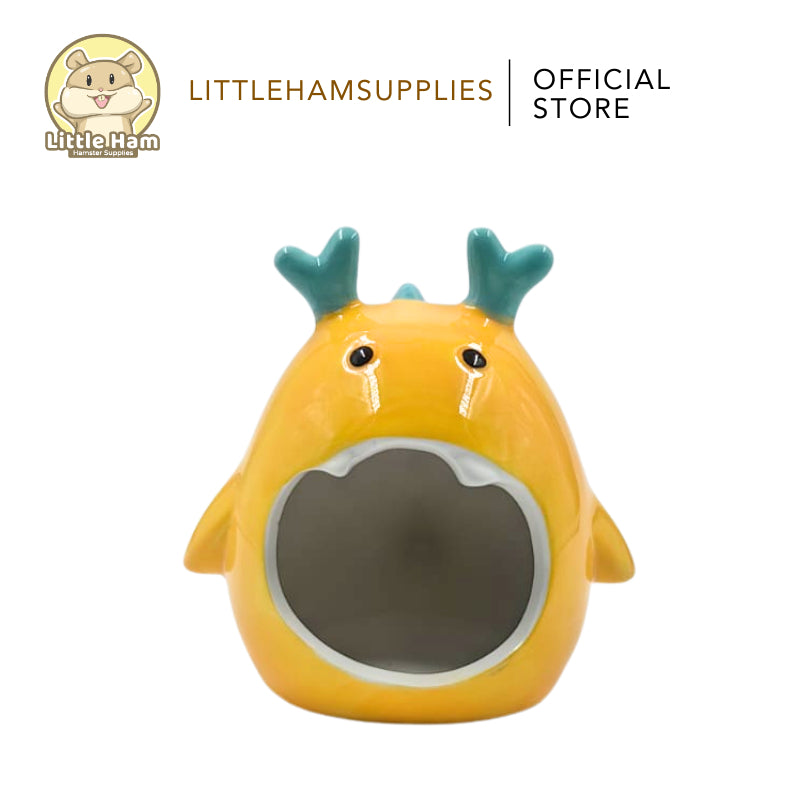 Ceramic Hideout Moose design 4 colors for dwarf hamsters and small pets [LIMITED]