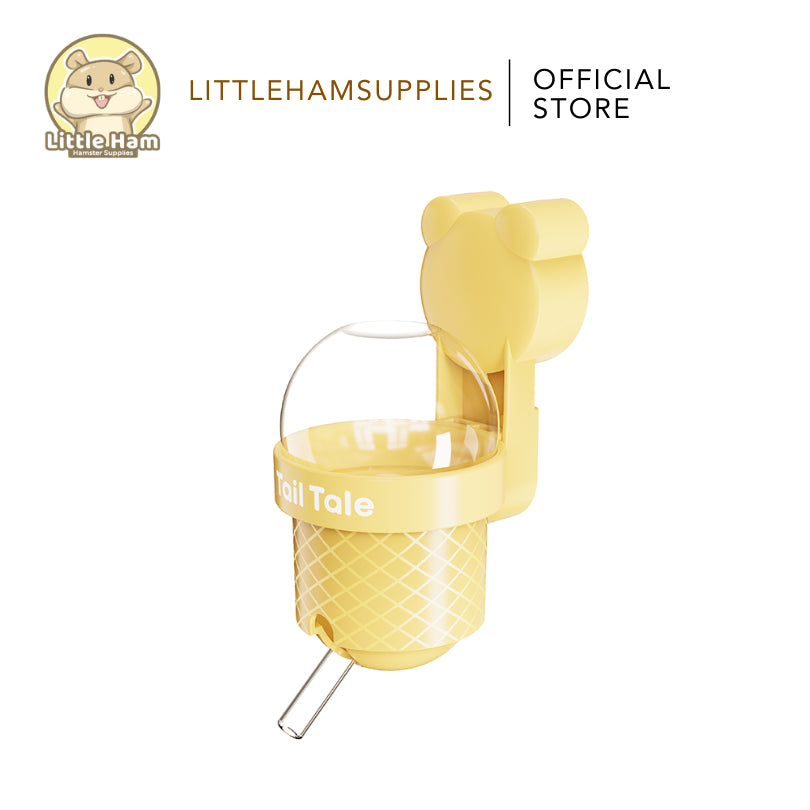 TAFIT- Tail Tale - Ice Cream Cone Water bottle w/ Magnet Hook for Small Animal Pet and Hamster