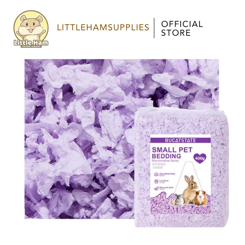 BUCATSTATE Small Pet Hamster Bedding White Pink Violet Blue
