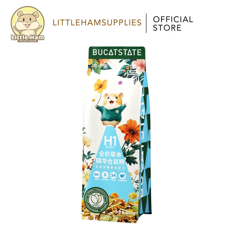 BUCATSTATE H1 Hamster Nutritional Food Freeze Dried Oyster  Grains Herbal 500g