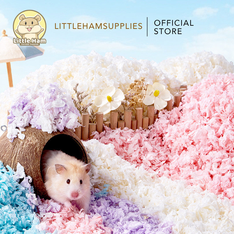 BUCATSTATE Small Pet Hamster Bedding White Pink Violet Blue