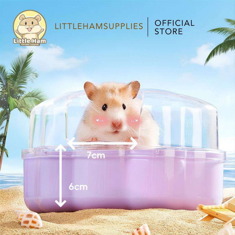 Bucatstate Seashell Corner Sand Bath Tub for Hamsters & Small Pets