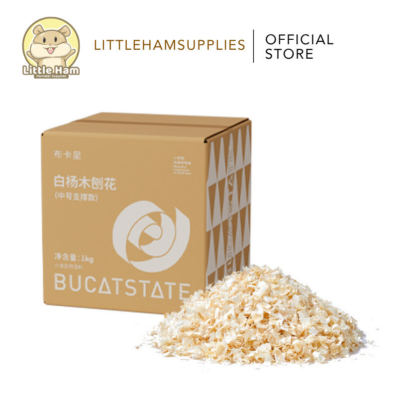 Bucatstate Poplar Wood Shavings 1.5KG Beddings for small pets
