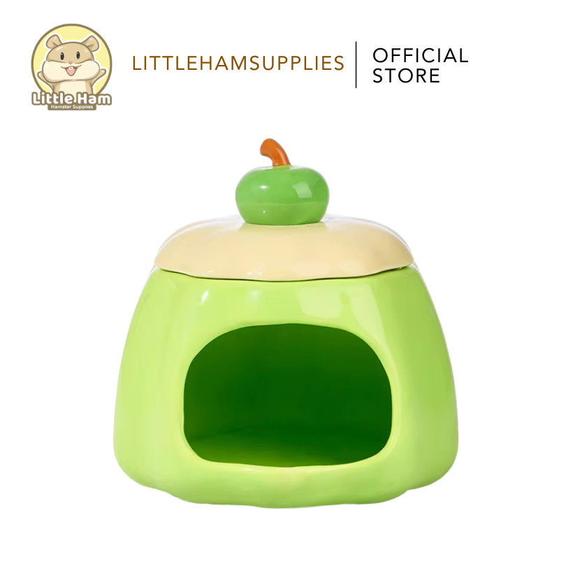 BUCATSATE Cute Pudding Ceramic Hideout Set for small pets