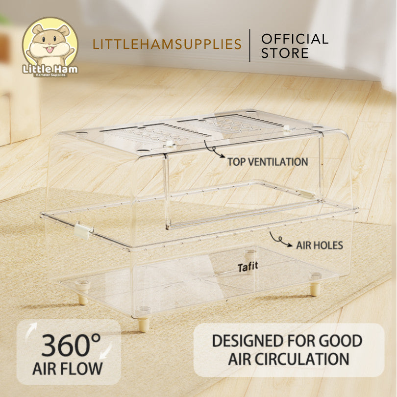 Tafit Transparent Acrylic Cage 75cm for small pets and reptiles