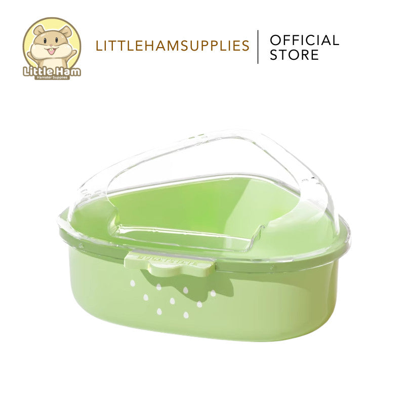 Bucatstate Strawberry Corner Sand Box for Hamsters – Anti-Spill Design