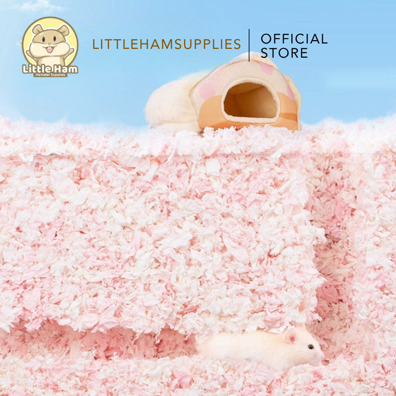 BUCATSTATE Small Pet Hamster Bedding White Pink Violet Blue