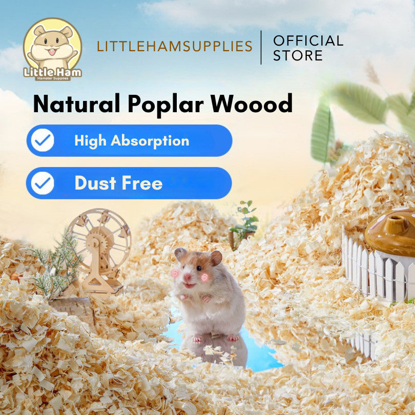 Bucatstate Poplar Wood Shavings 1.5KG Beddings for small pets