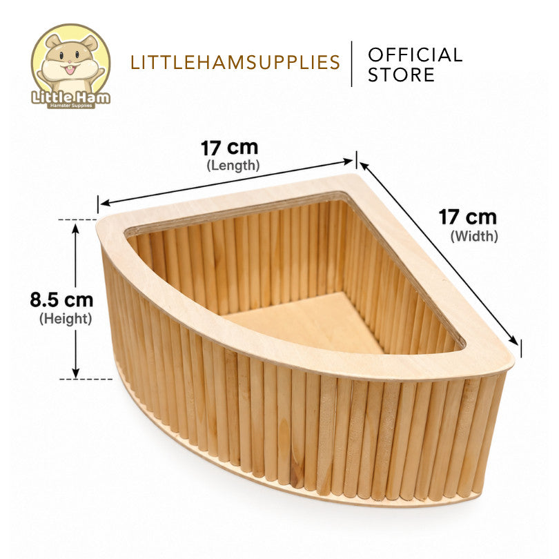 Wooden Corner Substrate Sandbox for small pets