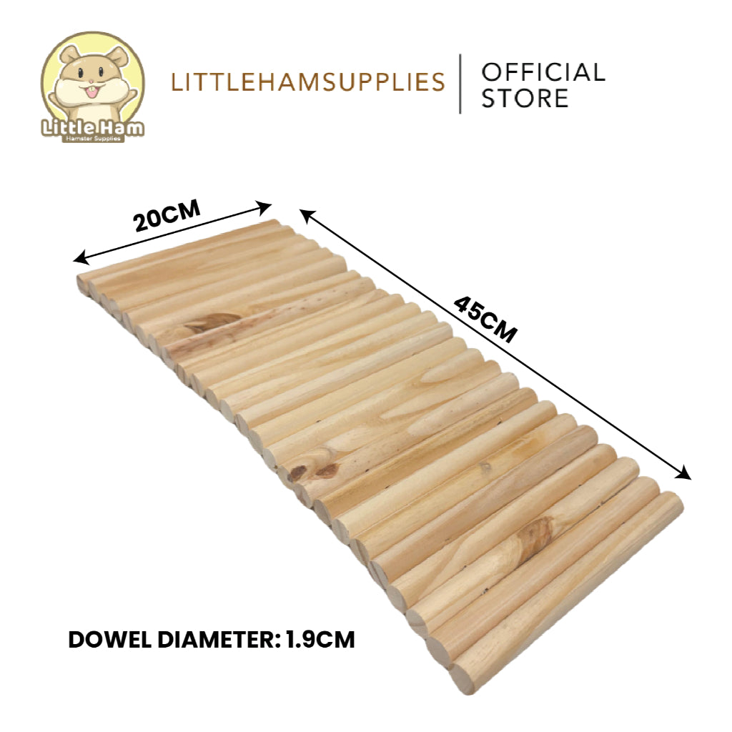 Wooden Flat Bendy Bridge Giant Size 20cm x 45cm for Small and Big Pets
