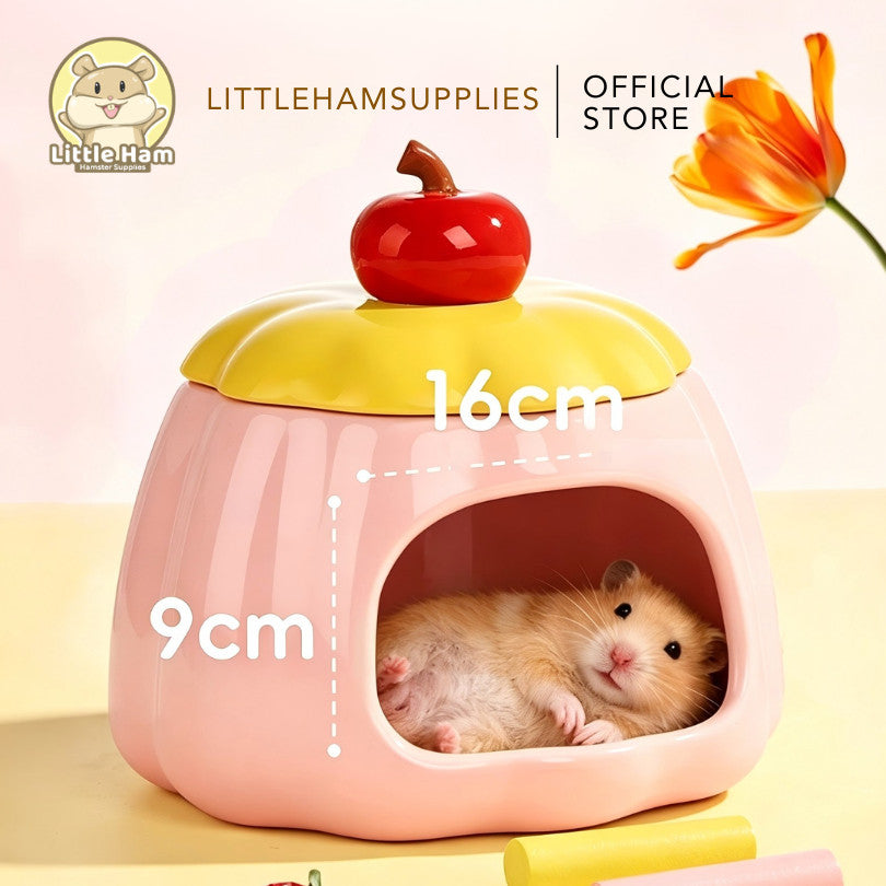 BUCATSATE Cute Pudding Ceramic Hideout Set for small pets