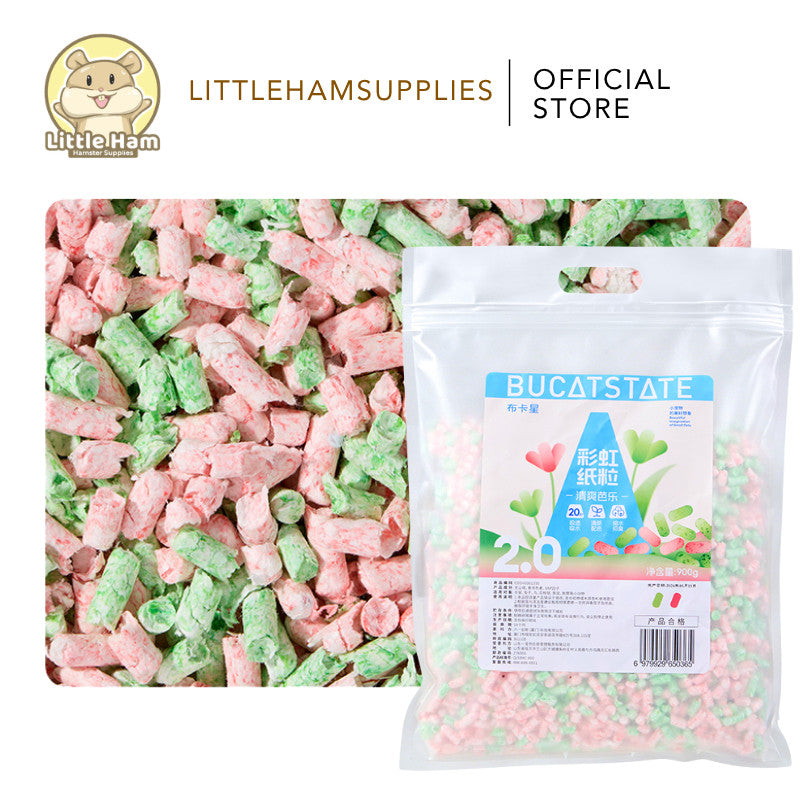 Bucatstate Rainbow Paper Pellets 900g - Green Pink
