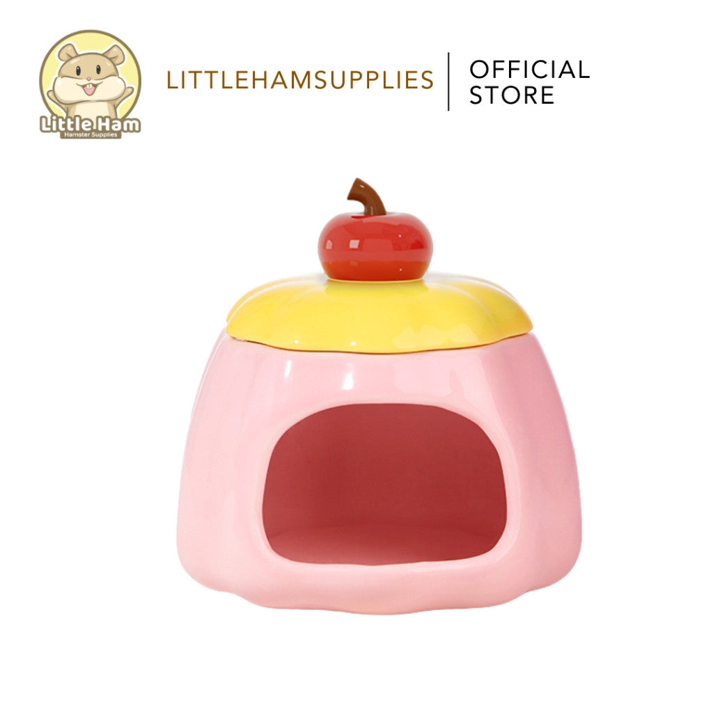 BUCATSATE Cute Pudding Ceramic Hideout Set for small pets